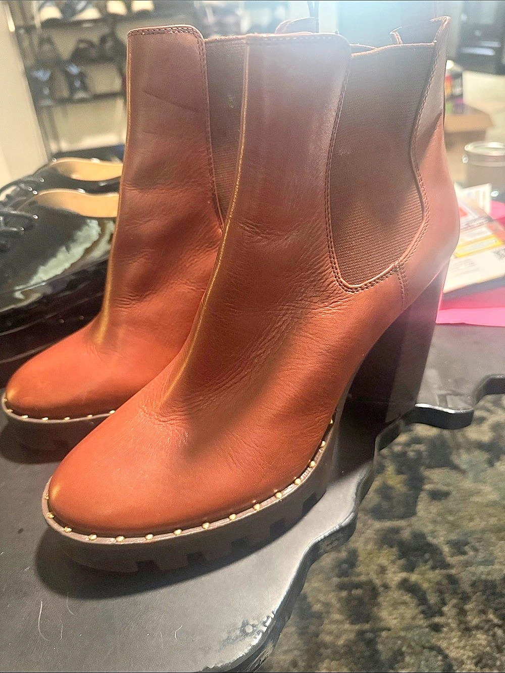 Antonio Melani Women's Brown Heeled Boots